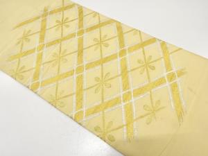 アンティーク　綴れ　業平菱模様織り出し袋帯（材料）